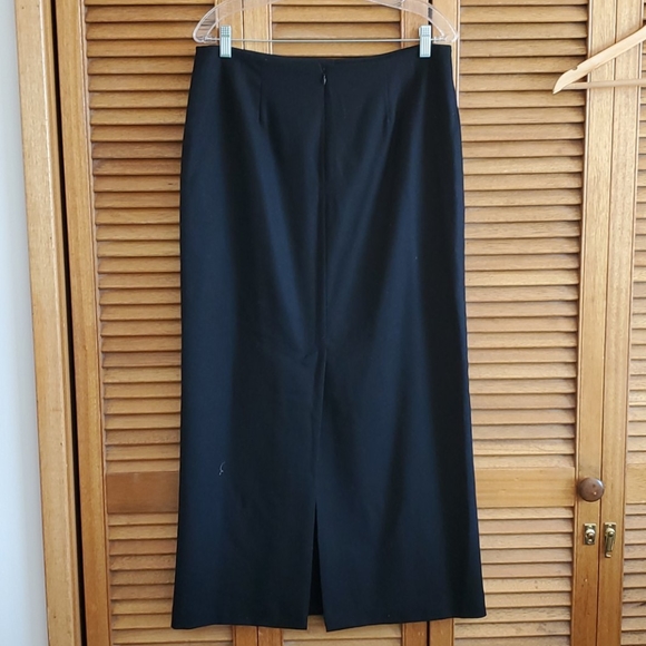 Talbots, tea length, black wool skirt, sz 8 - Picture 3 of 5